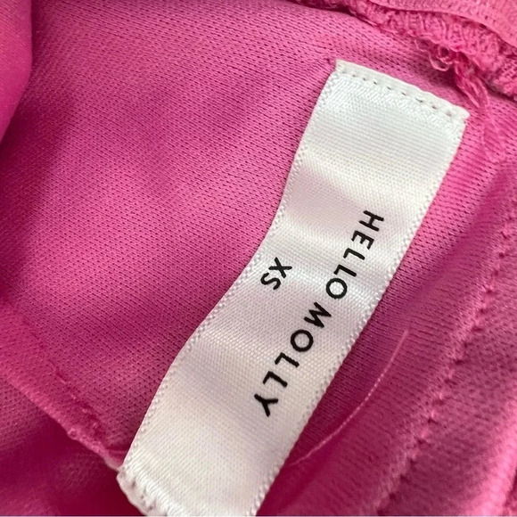 Hello Molly Ruched Hot Pink Mini Dress Size XS - Picture 4 of 7